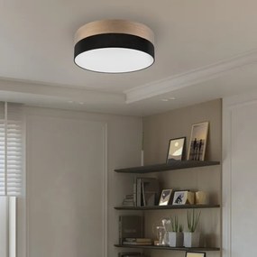 Plafonieră LED SIRJA WOOD LED/36W/230V d. 45 cm negru/stejar
