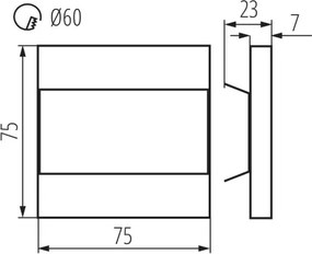 Kanlux 26849 - Corp de iluminat LED pentru scări TERRA LED/0,8W/12V 3000K