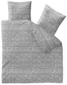 Lenjerie de pat din bumbac Renforce MALOU gri Dimensiune lenjerie de pat: 2 buc 80 x 80 cm | 200 x 200 cm