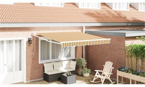 vidaXL Marchiză automată retractabilă cu dungi colorate, 350x250 cm