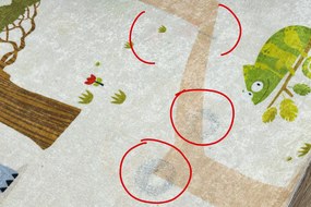 BAMBINO 1165 covor lavabil Grădină zoologică pentru copii anti-alunecare bej - SECUNDAR-COTATI PRODUSUL