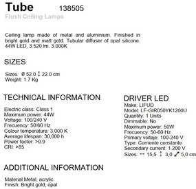 Plafoniera, Lustra LED aplicata design modern Tube SV-138505
