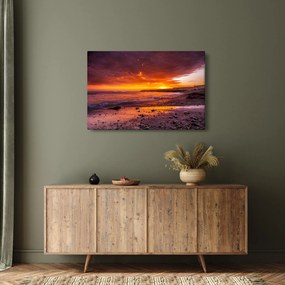Tablou cu apus de soare la mare (90x60 cm)