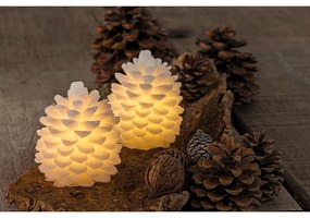 Decorațiune luminoasă de Crăciun albă 2 buc. ø 8 cm Clara – Sirius