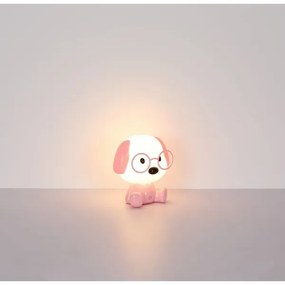 Veioză LED reîncărcabilă dimabilă de veghe pentru copii Globo 21761P PUPPY 1W/5V 500 mAh roz