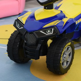 HOMCOM Quad Jucărie Licențiat GOODYEAR pentru Copii 18-36 Luni, cu Efecte Luminoase și Sonore, Albastru și Galben | Aosom Romania