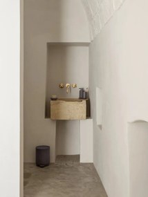 Coș de gunoi gri cu pedală din polirășină 3 l Kua – Blomus