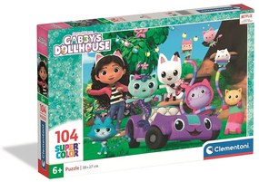 Gabby&#039;s Dollhouse Puzzle Clementoni de 104 piese