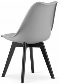 Scaune de sufragerie 4buc gri stil scandinav Dark-Basic