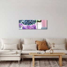 Tablou - afine într-o ceașcă (cu ceas) (90x30 cm)