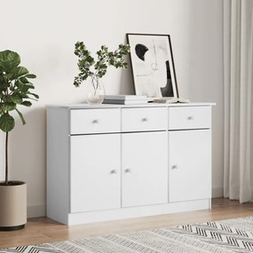 vidaXL Dulap ALTA, alb, 112x35x73 cm, lemn masiv de pin