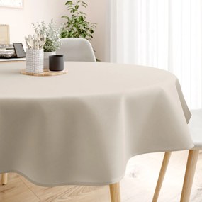 Goldea față de masă 100% bumbac latte - rotundă Ø 110 cm