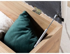 Bancă gri deschis/în culoare naturală Kumo – Bobochic Paris