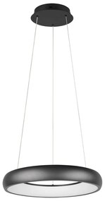 Lustră negru-mat LED cu intensitate reglabilă cu abajur din metal ø 46 cm Cardona – Trio