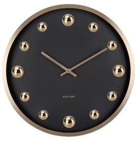Karlsson 5971BK design ceas de perete negru, diametru 35 cm