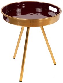 Masuta de cafea rotunda din metal Morrison 38x38x44,5 cm mov/auriu