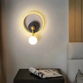 Aplica Led, Elit's Esn B91-2, 3 Tipuri De Lumina, 40W, Auriu