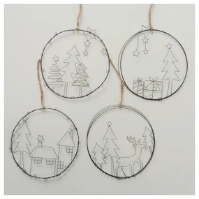 Set 4 decorațiuni de Crăciun Boltze Gerda