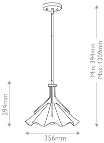 Lustră pe tijă Quoizel QZ-MEJIA-1P-S-AB MEJIA 1xE27/60W/230V d. 35,6 cm alamă