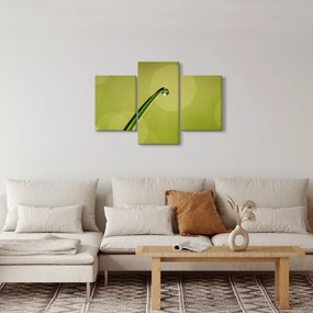 Tablou cu picătură de apă pe iarbă (90x60 cm)