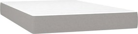 vidaXL Saltea cu arcuri buzunar, fermitate medie, gri deschis, 120x200x20 cm, textil