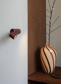 Lampa cu baterii pentru perete sau portabila Milan visiniu