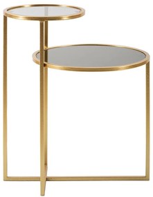 Măsuță de cafea neagră/aurie rotundă 40x50 cm - Mauro Ferretti