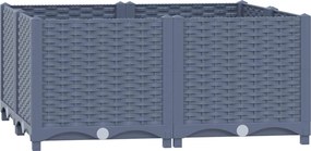 vidaXL Strat înălțat, 80x80x38 cm, polipropilenă