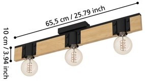 Plafonieră Eglo 43901 BAILRIGG 3xE27/40W/230V