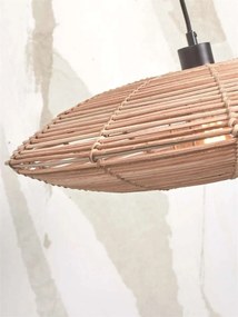 Lampadar eco din bambus cu ratan Tanami L nat./disc nat
