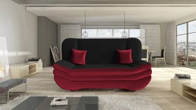 Canapea extensibilă Lehti (Negru + bordo) (cu sp. depozitare). 1105567