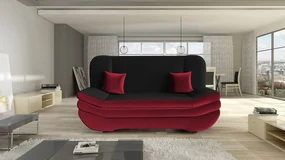 Canapea extensibilă Lehti (Negru + bordo) (cu sp. depozitare). 1105567
