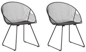 Set 2 buc. scaune pentru sufragerie Auron (negru). 1009924
