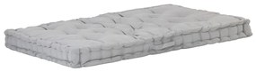 Perna podea canapea din paleti, gri, 120 x 80 x 10 cm, bumbac 1, Gri, 120 x 80 x 10 cm