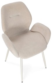 Set de scaune de sufragerie bej 2 buc. tapițat Ansu – Marckeric