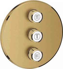 Baterie dus incastrata Grohe Grohtherm SmartControl auriu periat Cool Sunrise pentru 3 iesiri
