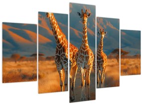 Tablou - Girafe pe pășune (150x105 cm)