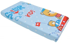 Cearceaf din bumbac cu elastic Captain 120x60 cm