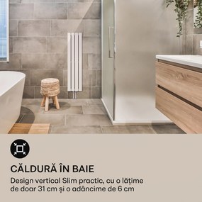 Blumfeldt Ontario calorifer 120 x 30 1/2" racord lateral montaj pe perete 380 Watt