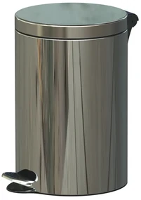 Coș de gunoi cu călcare, 12 l, oțel inoxidabil