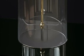 Veioza, Lampa de masa, Sticla, Abajur Auriu, CLASSICO 55cm