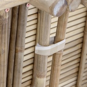 Modul stânga canapea de exterior natur din lemn de bambus, „Korfu”