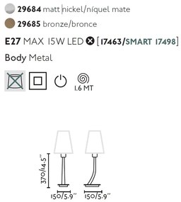 Veioza / Lampa de masa eleganta design clasic REM auriu/negru
