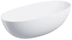 Omnires Shell M+ cada freestanding 175x78 cm ovala alb SHELL175WWBP