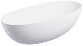 Omnires Shell M+ cada freestanding 175x78 cm ovala alb SHELL175WWBP
