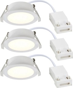 Set de 3 spoturi incastrabile baie IP65 LED Olea alb