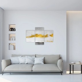 Tablou - Mișcări aurii și gri (90x60 cm)