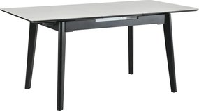 Masa extensibila OSTEN, alb cu efect de marmura/negru, 110/140x80x76 c