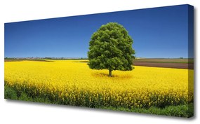 Tablou pe panza canvas Meadow copac Natura Galben Maro Verde