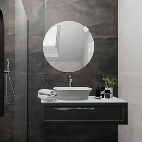 Dulap baie suspendat KolpaSan Blanche 110 cm, pentru lavoar pe blat, antracit Antracit